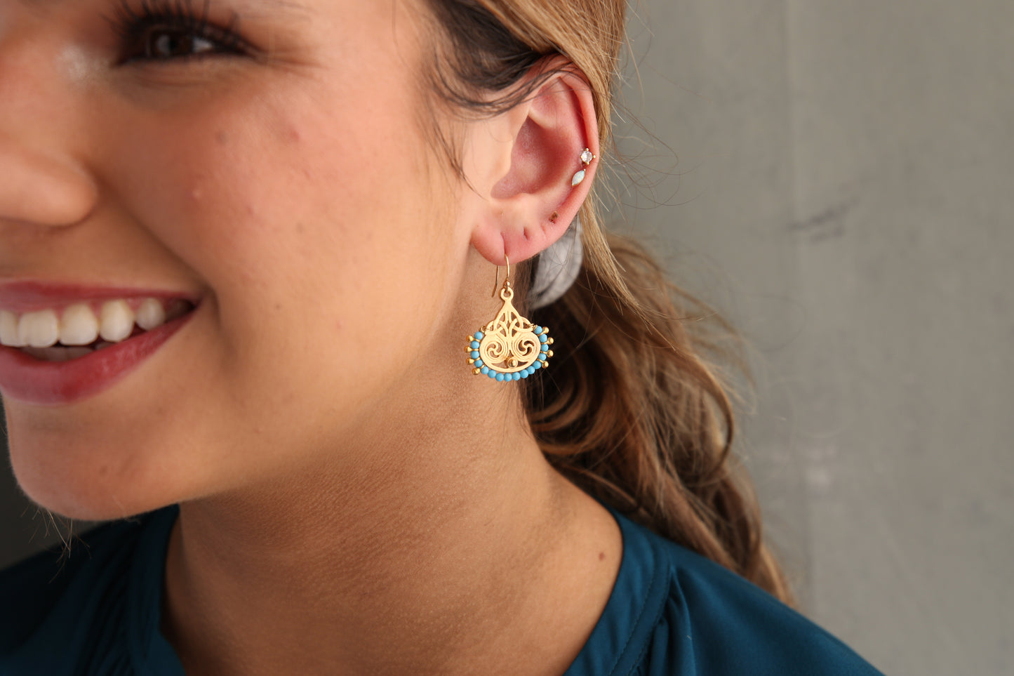 Deco Earrings in Aura Orange