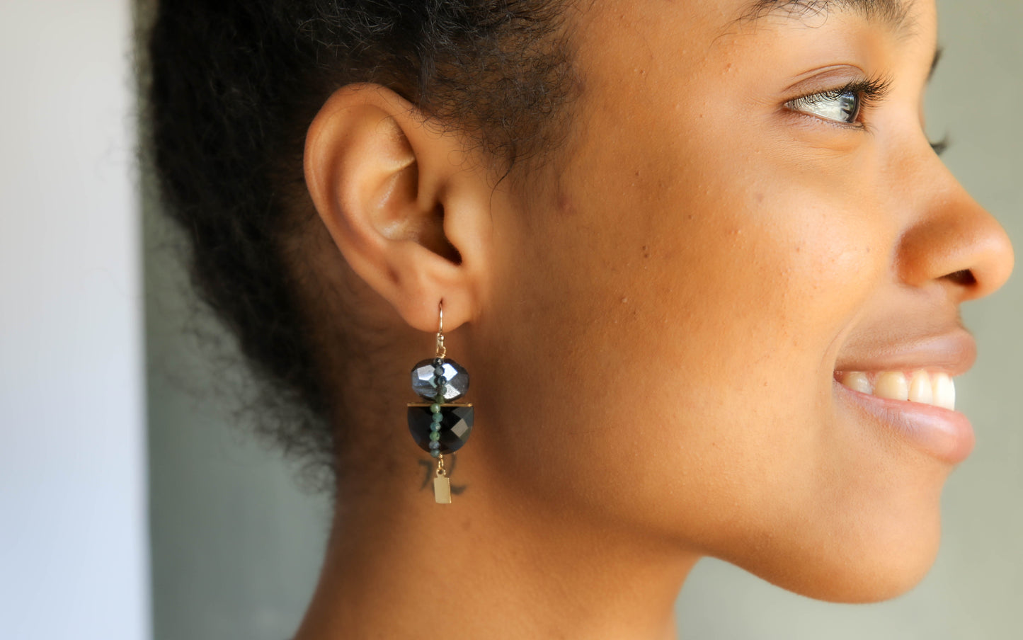 Duet Earrings in Smoky Topaz