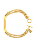 Morgan Triple Strand Bracelet in Gold