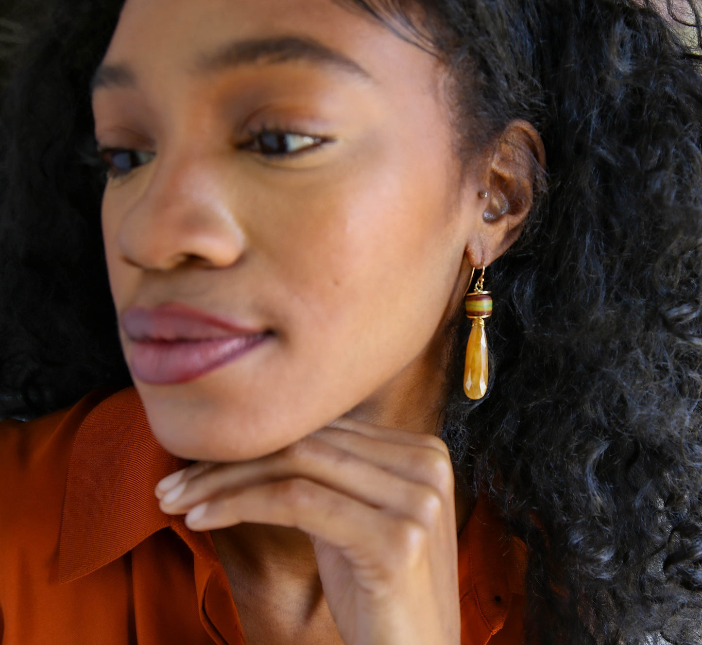 Sefira Earrings in Chalcedony