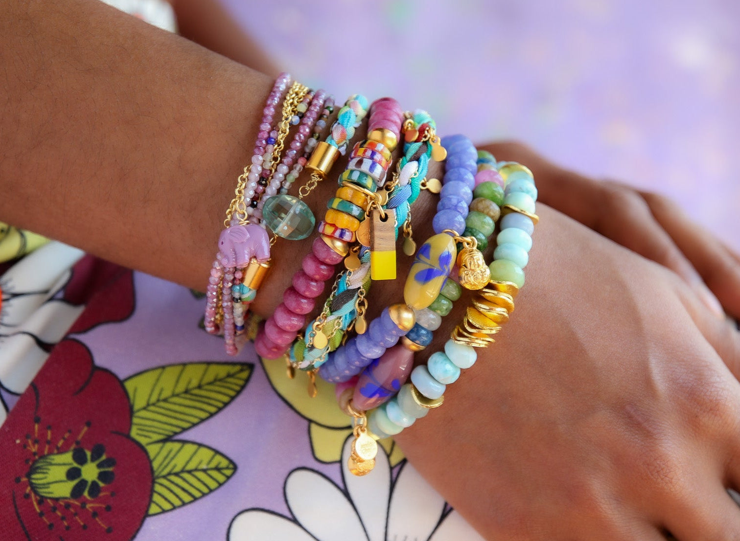 Dharma Elastic Bracelet in Periwinkle