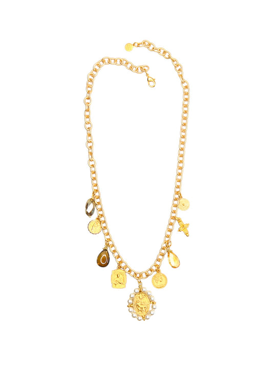 All The Luck Necklace in Pearl