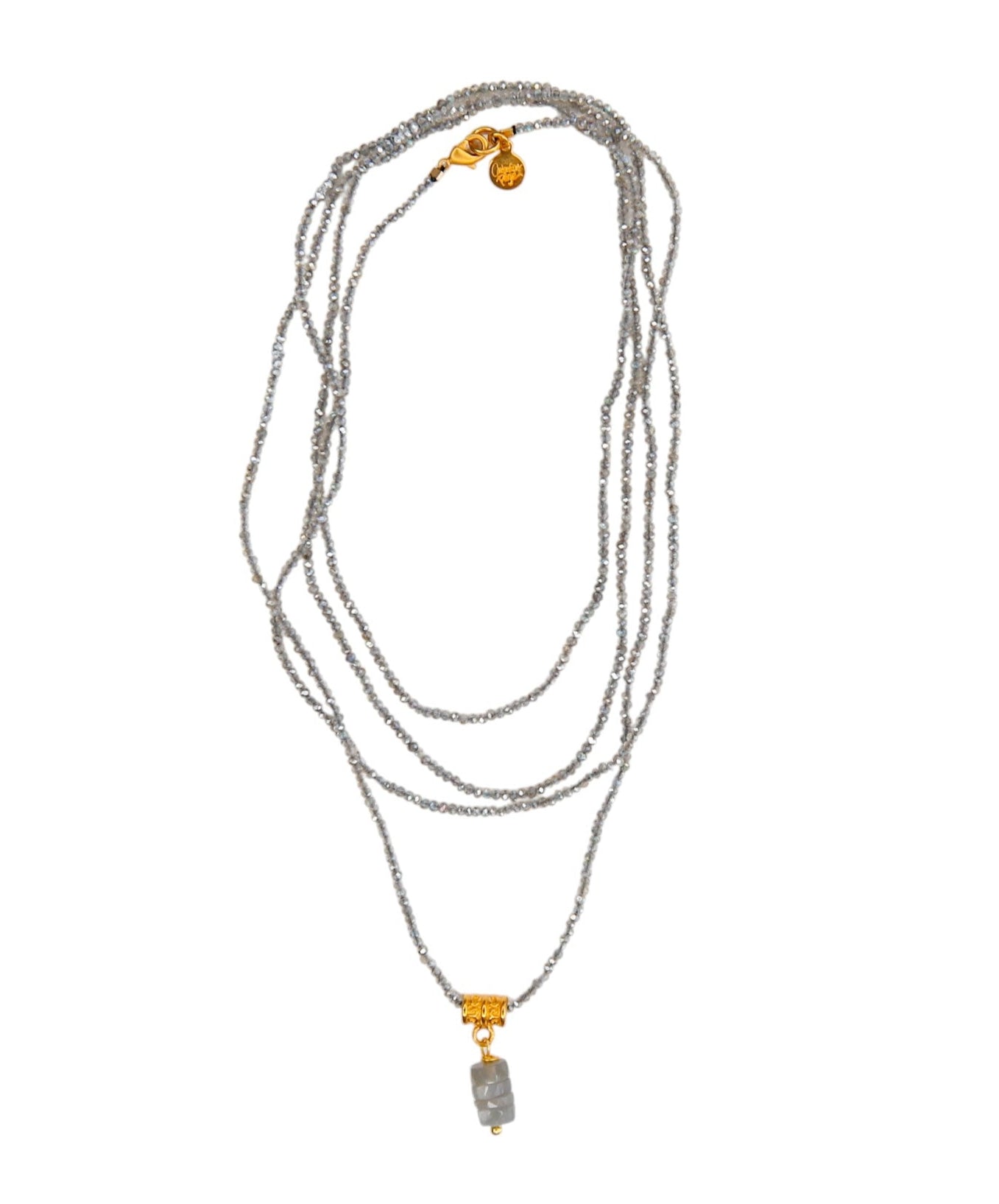 Aramis Long Layering Neck in Mystic Labradorite