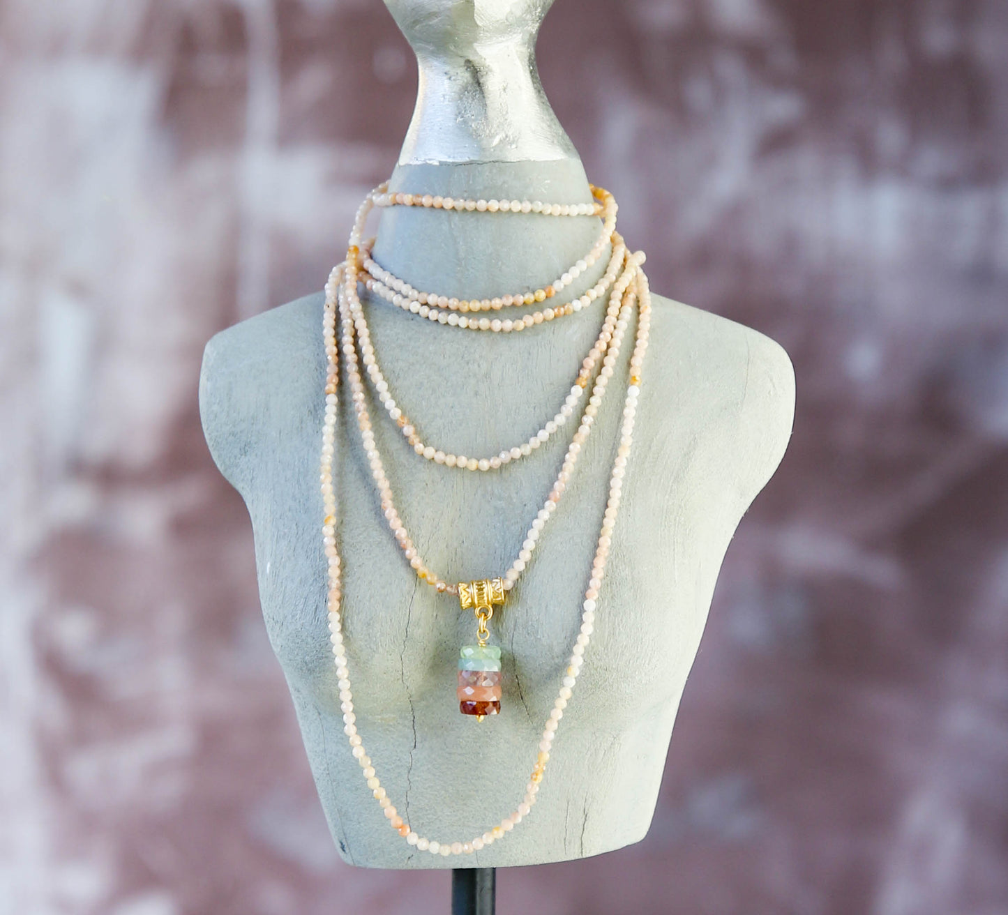 Aramis Long Layering Neck in Black Spinel