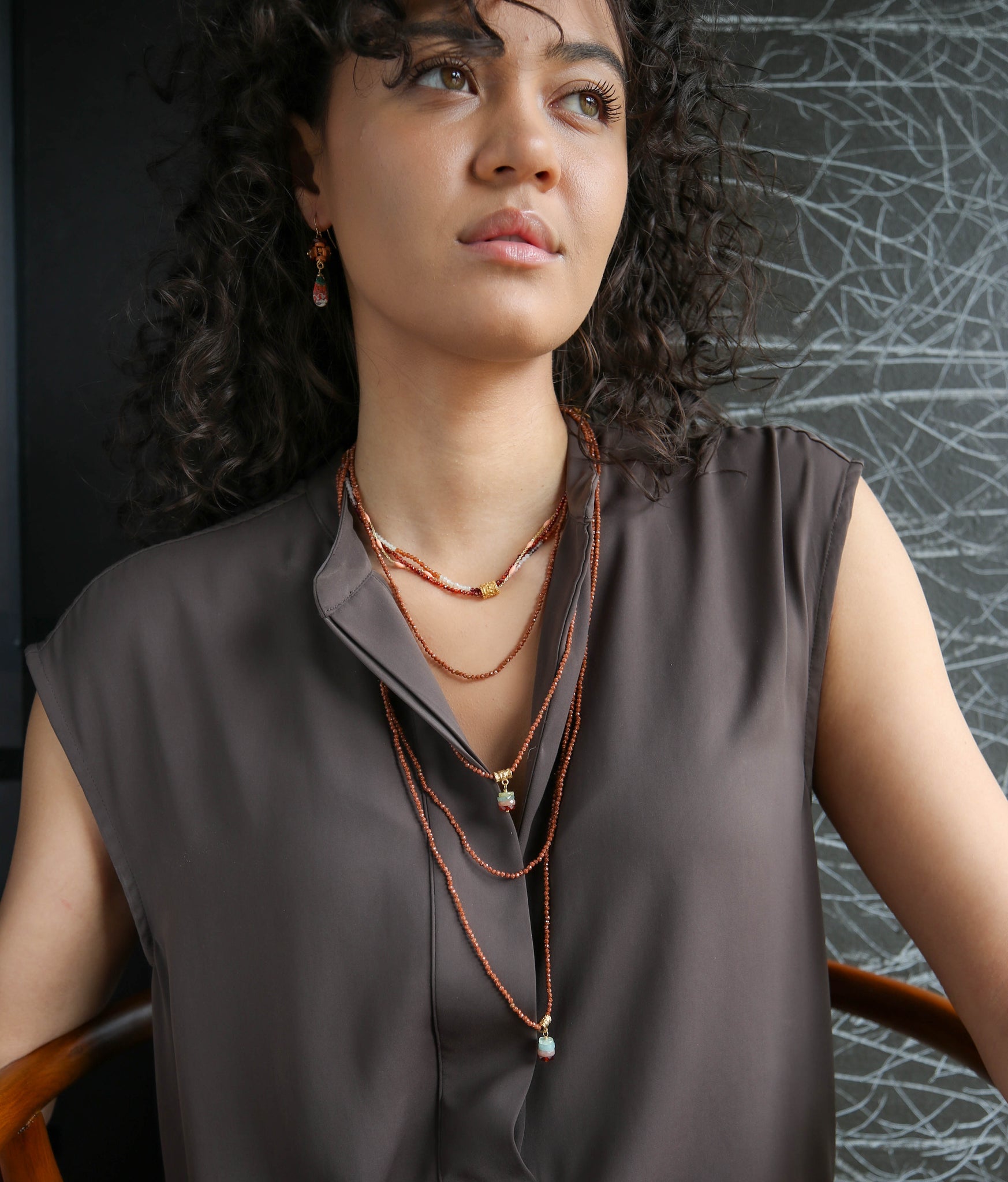 Aramis Long Layering Neck in Turquoise