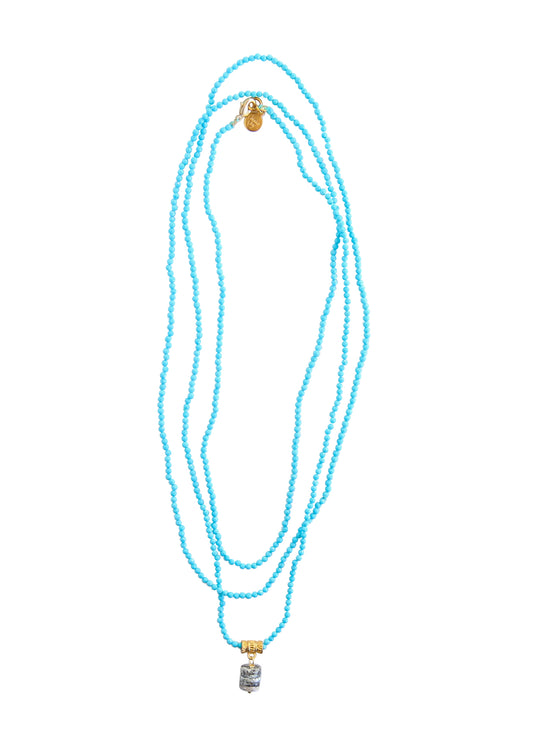 Aramis Long Layering Neck in Turquoise