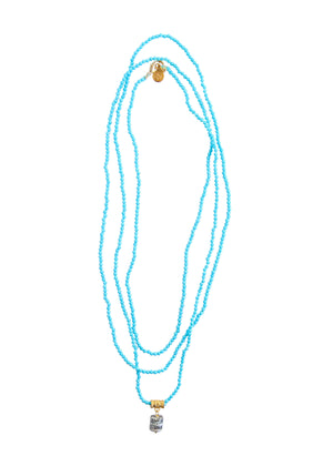 Aramis Long Layering Neck in Turquoise