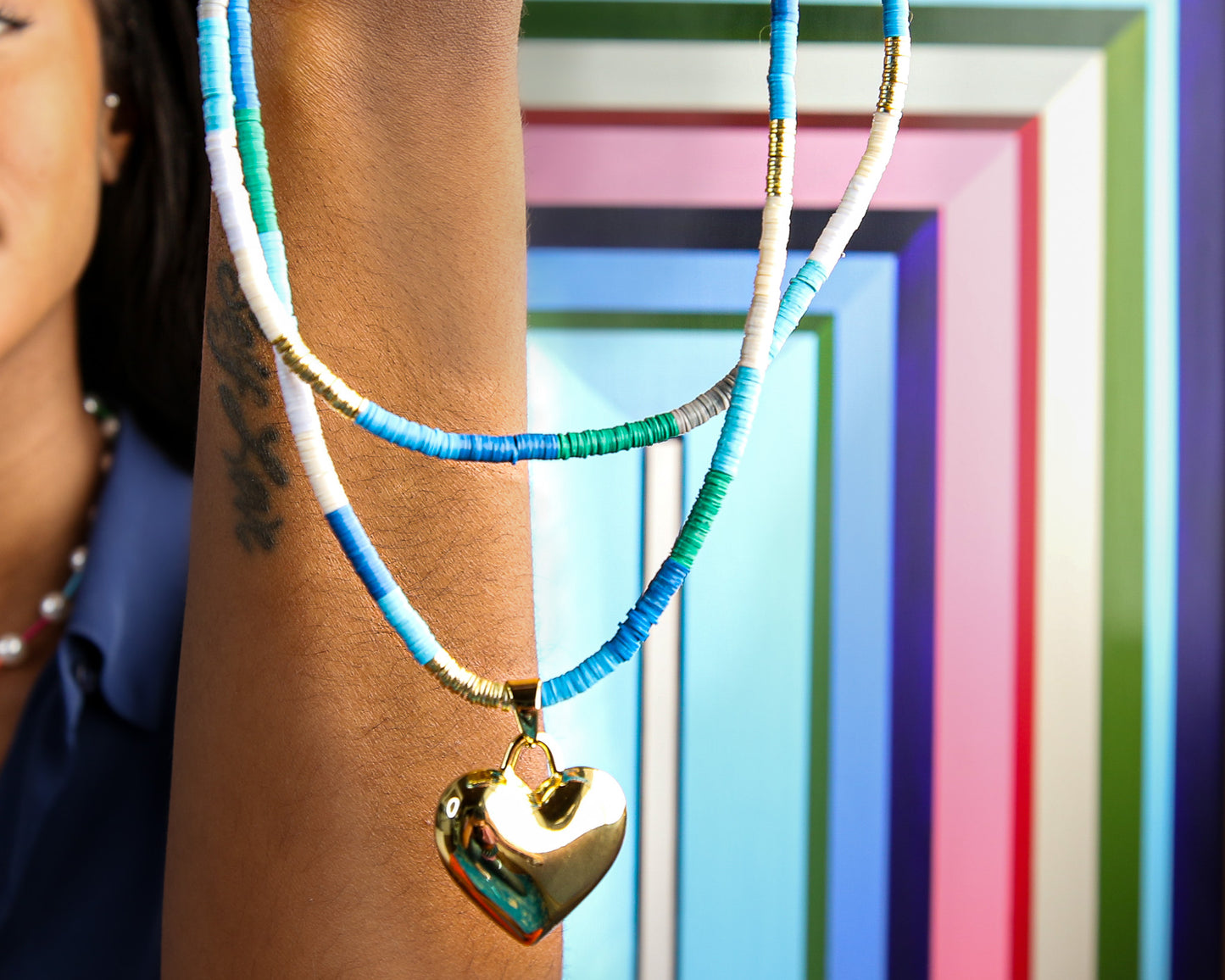 Aruba Long Necklace in Coral