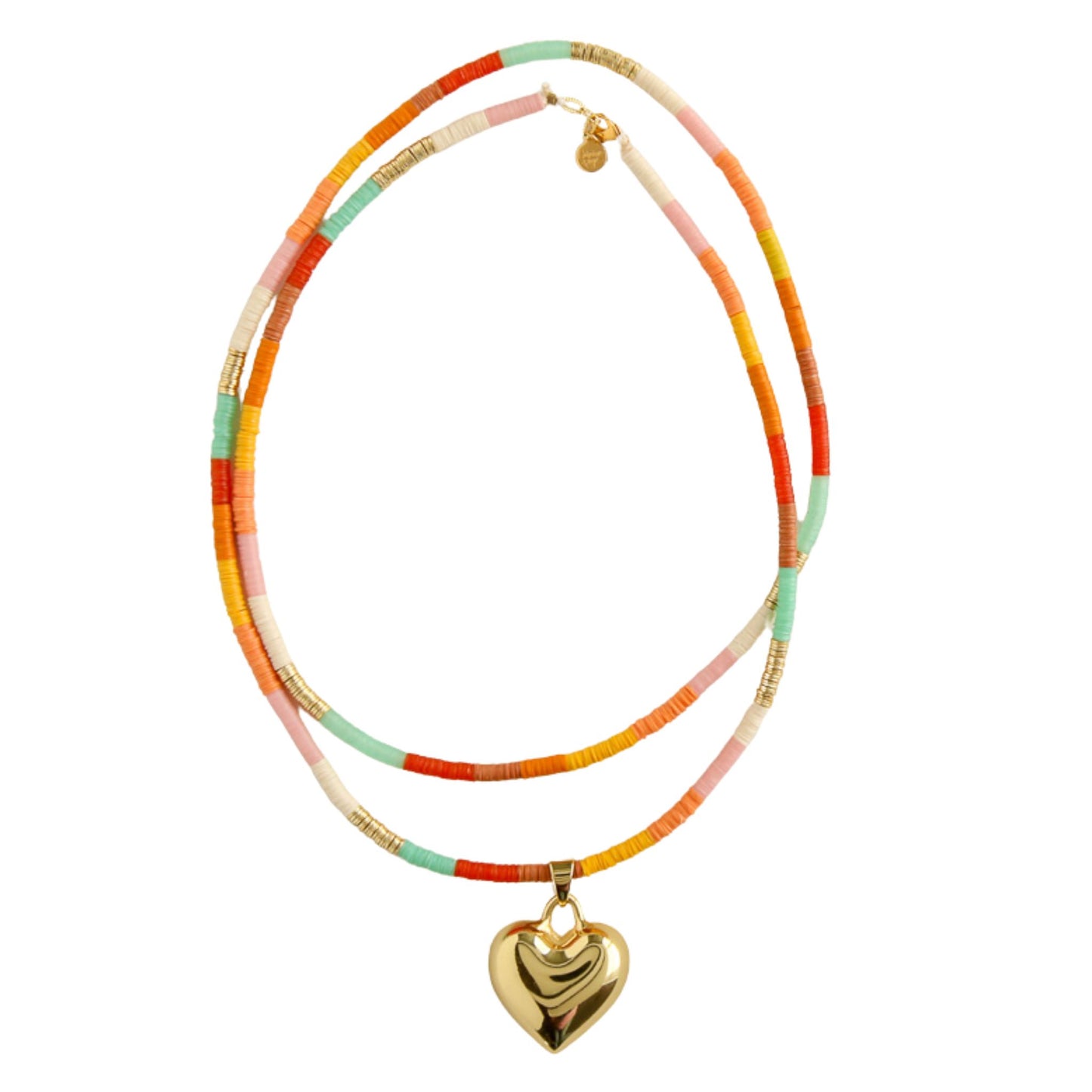 Aruba Long Necklace in Coral