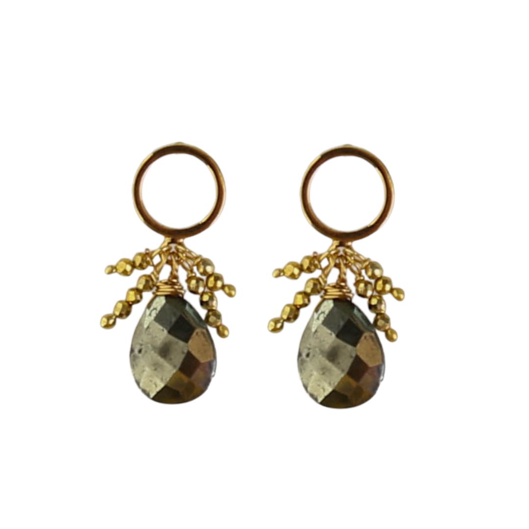 Ashylnn Earrings in Pyrite