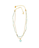 Avery Double Strand Necklace in Amazonite