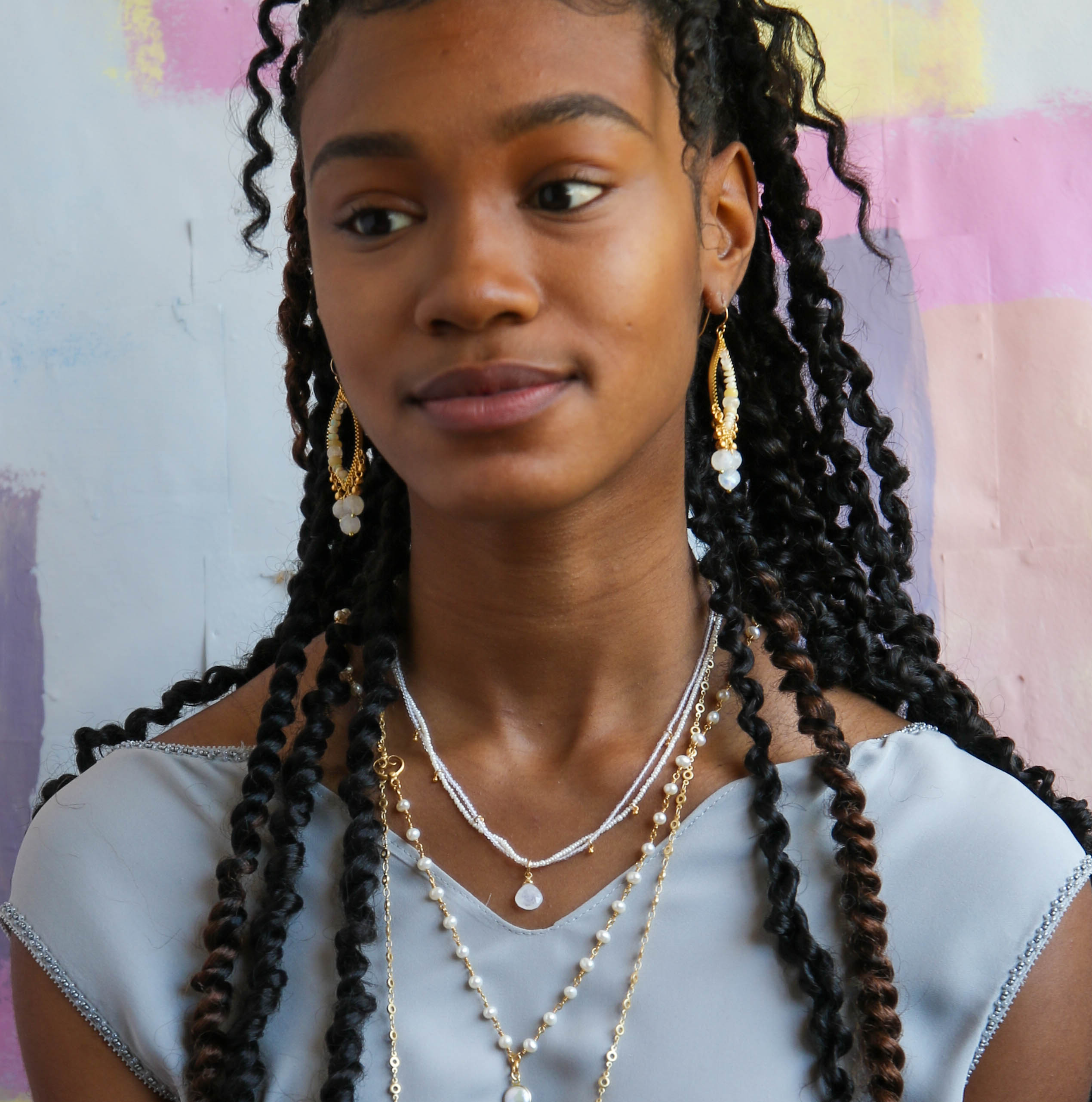 Avery Double Strand Necklace in