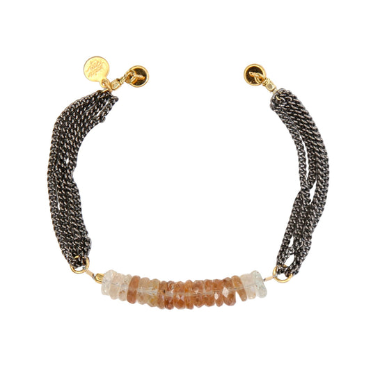 Azura Beaded Bracelet in Champagne Quartz