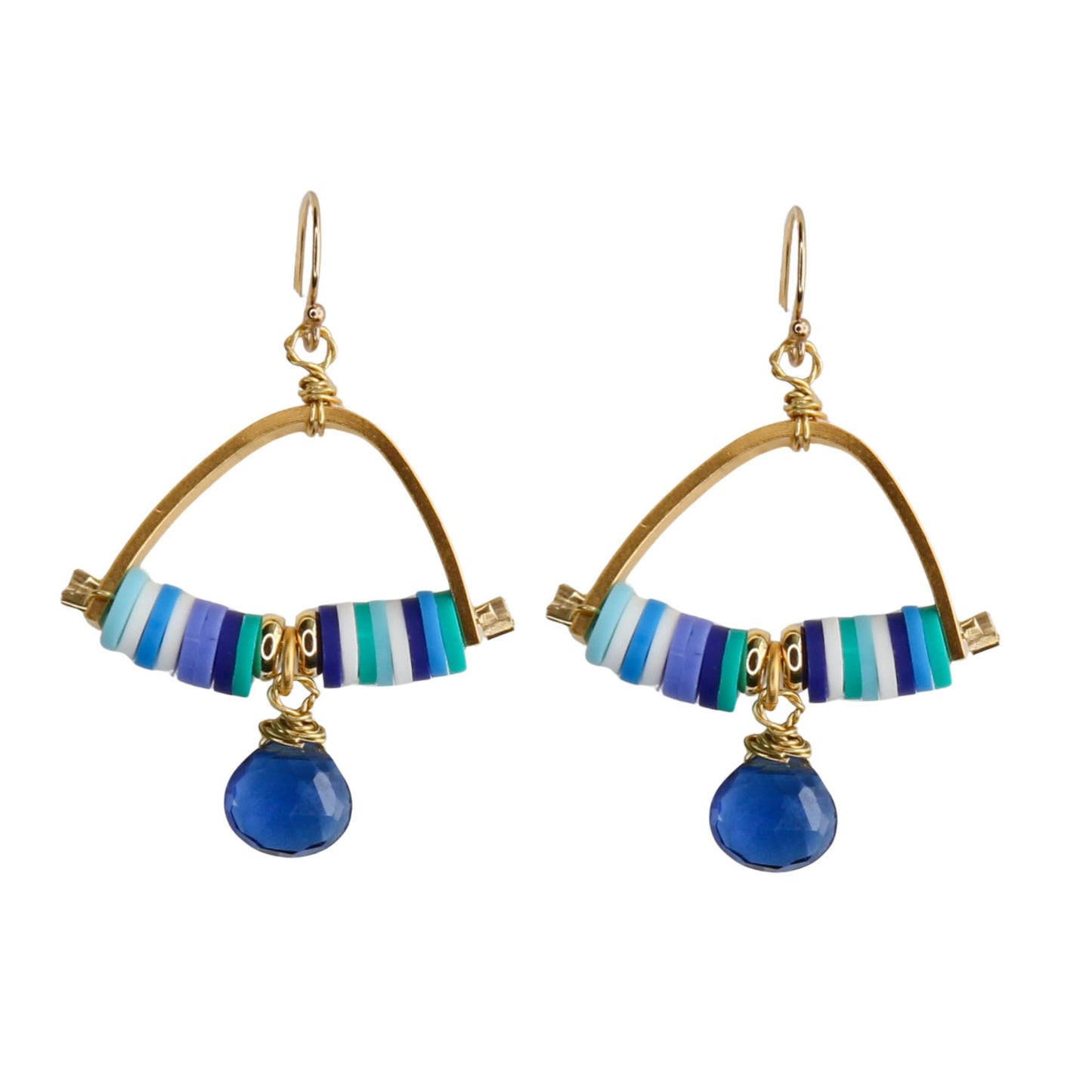 Bridge Earrings in Blues
