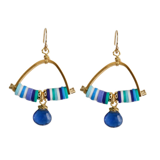 Bridge Earrings in Blues
