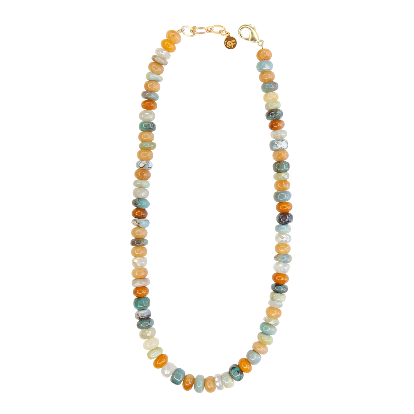 Candied Beaded Necklace in Marigold Multi