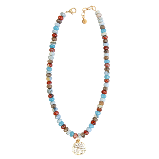 Candied with Pendant in Blue Mist