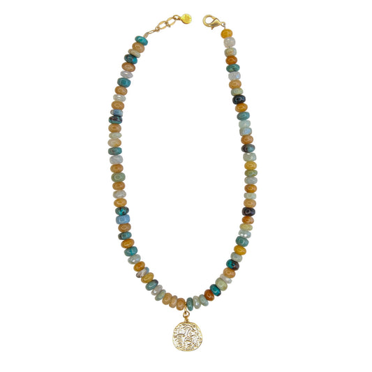 Candied with Pendant in Marigold Multi