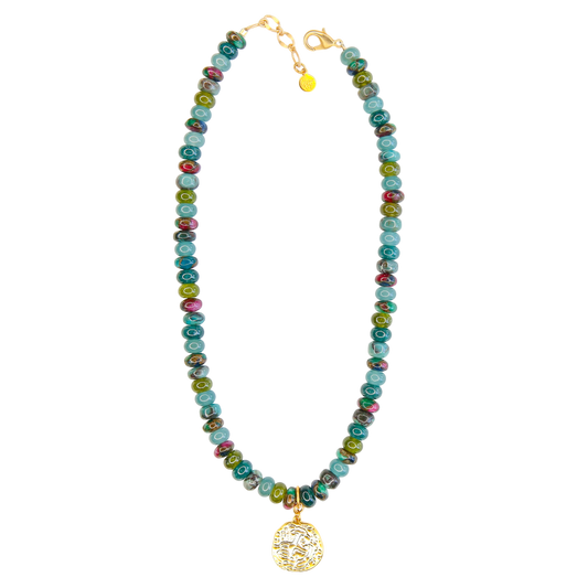 Candied with Pendant in Deep Seafoam