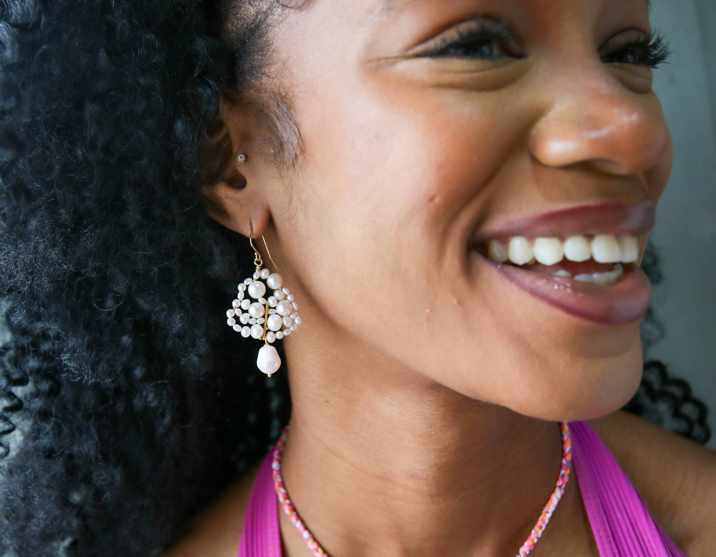 Carmen Earrings in Chocolate Pearl