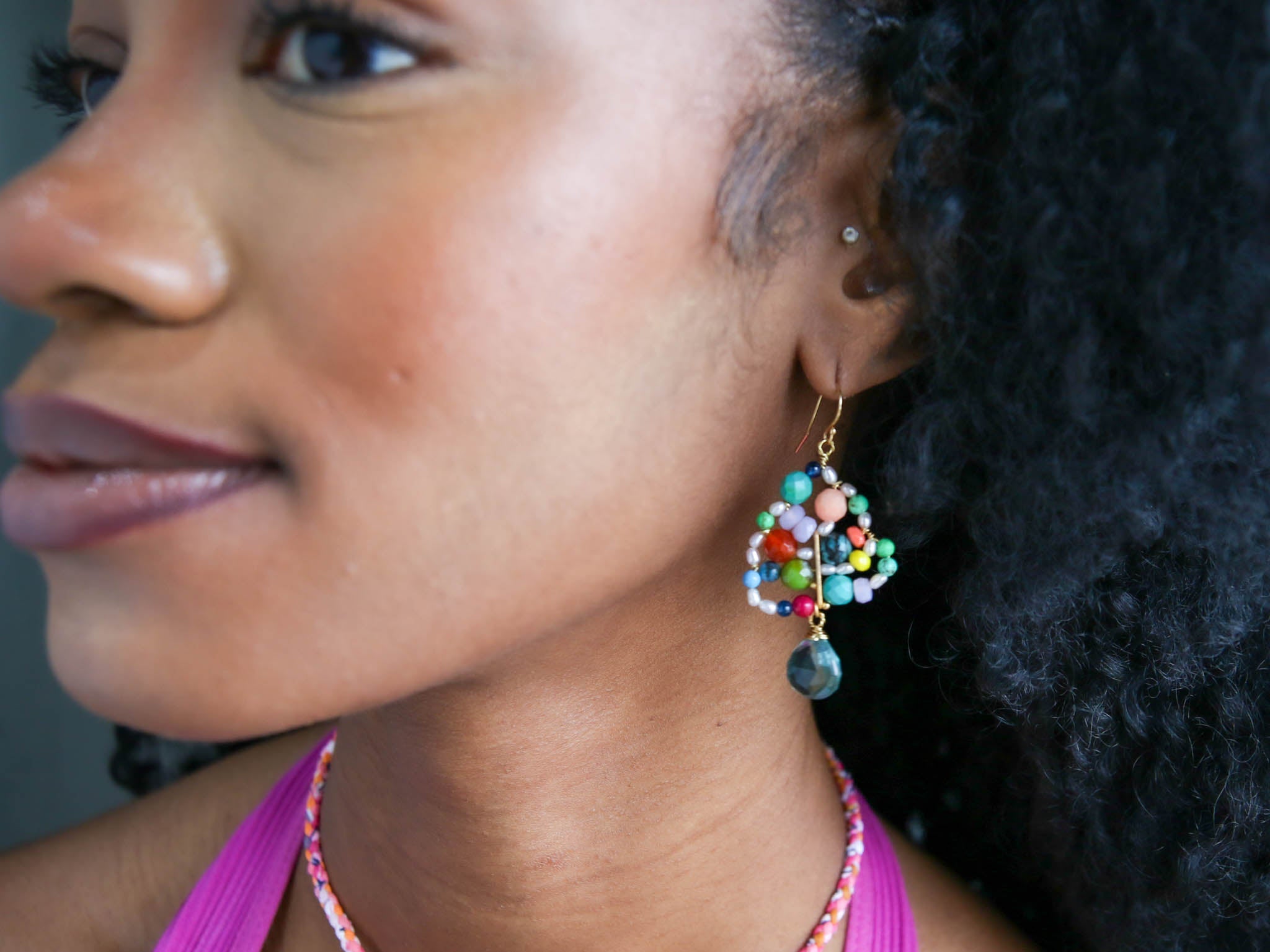 Carmen Earrings in Chocolate Pearl