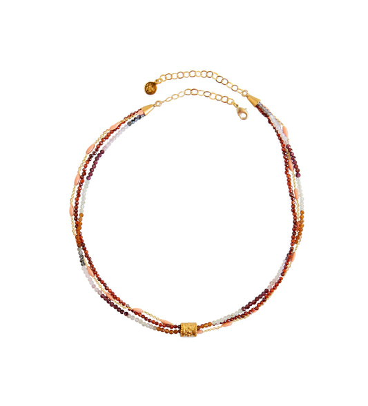 Chiffon Multi Strand Necklace in Tourmaline (Copy)