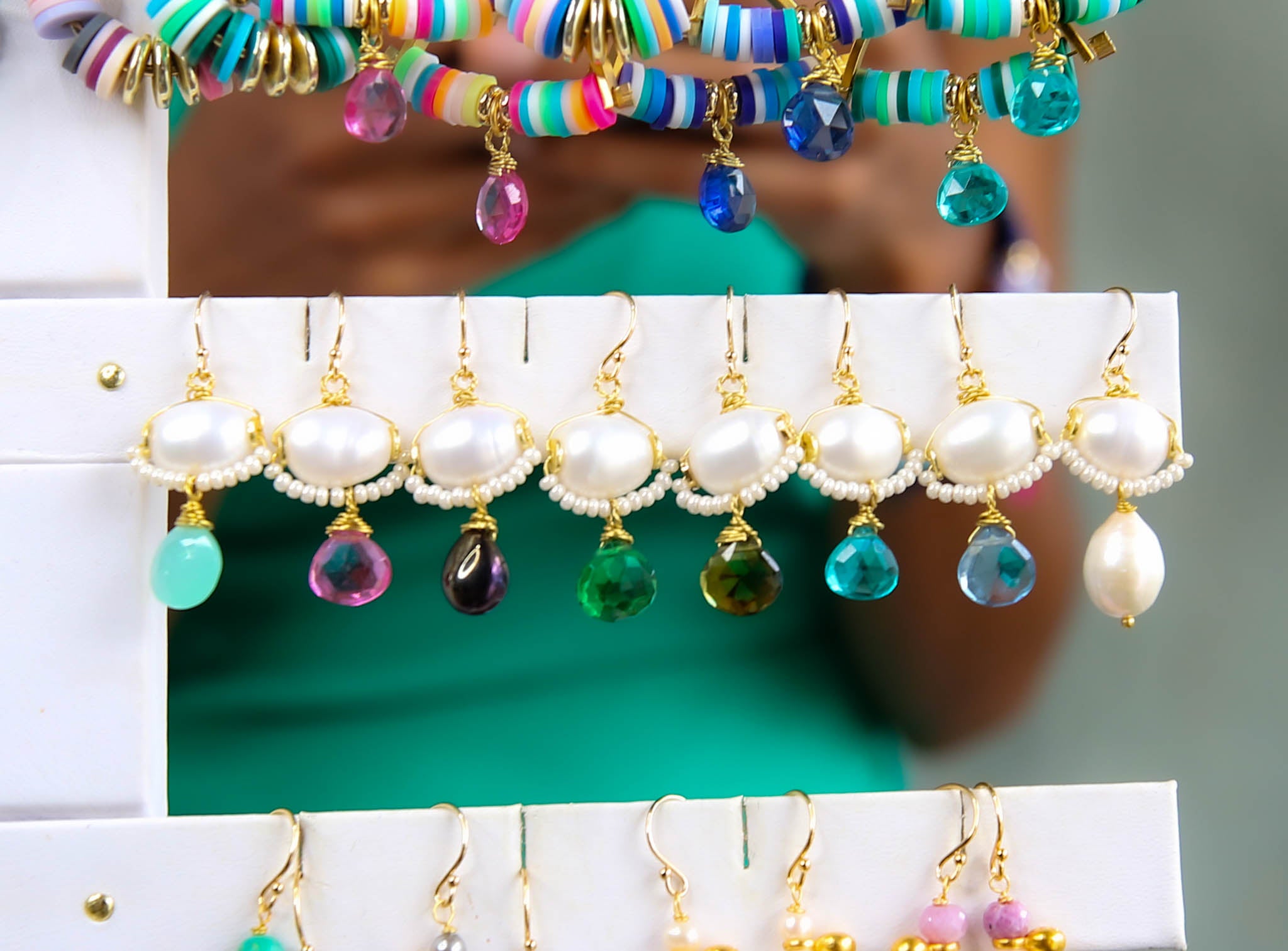 Clara Earrings in Pearl