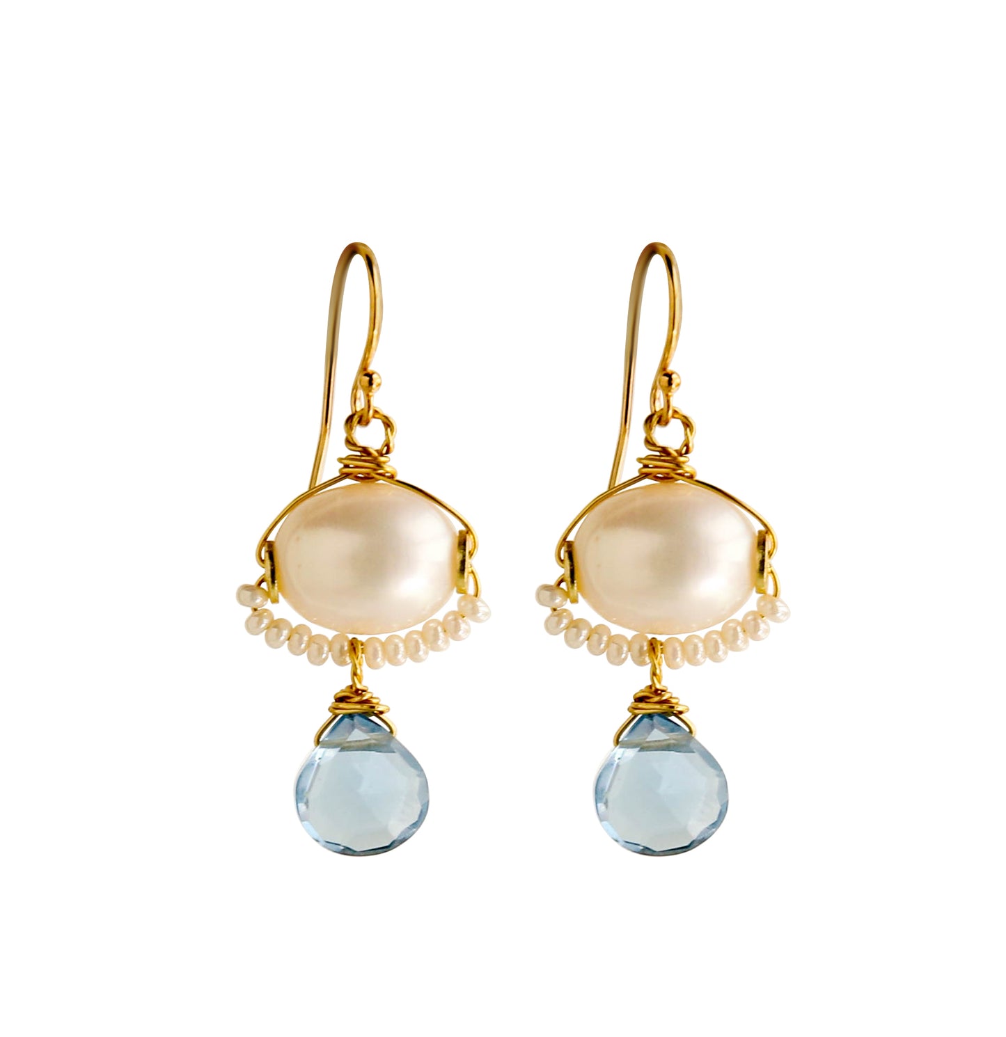 Clara Earrings in Blue Agave