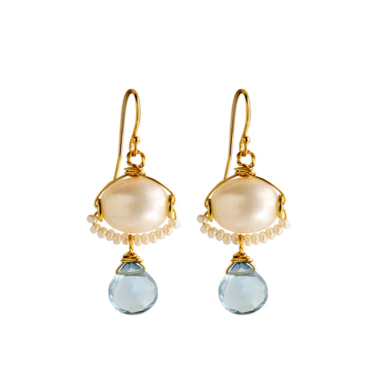 Clara Earrings in Blue Agave