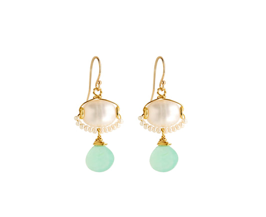Clara Earrings in Chalcedony