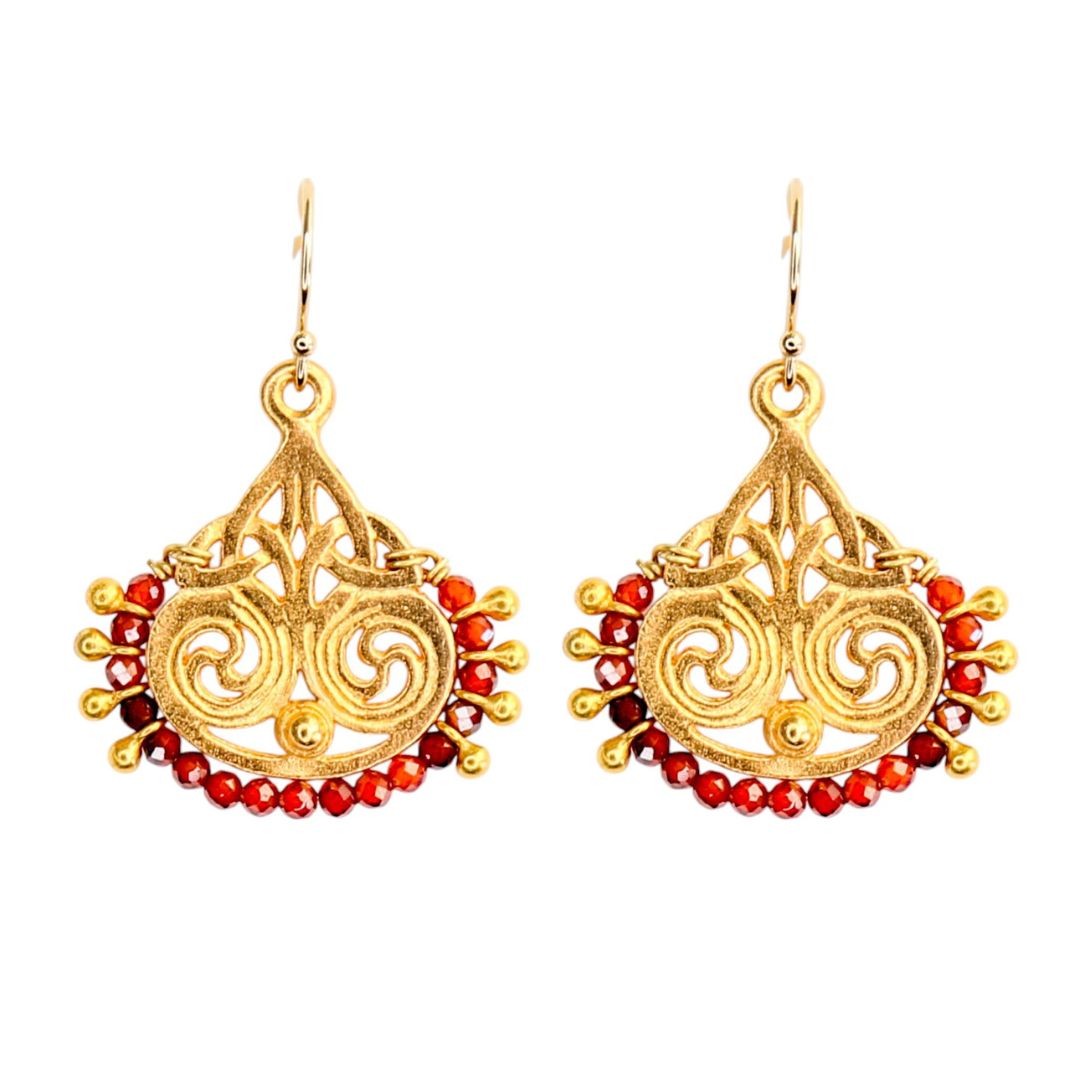 Deco Earrings in Aura Orange