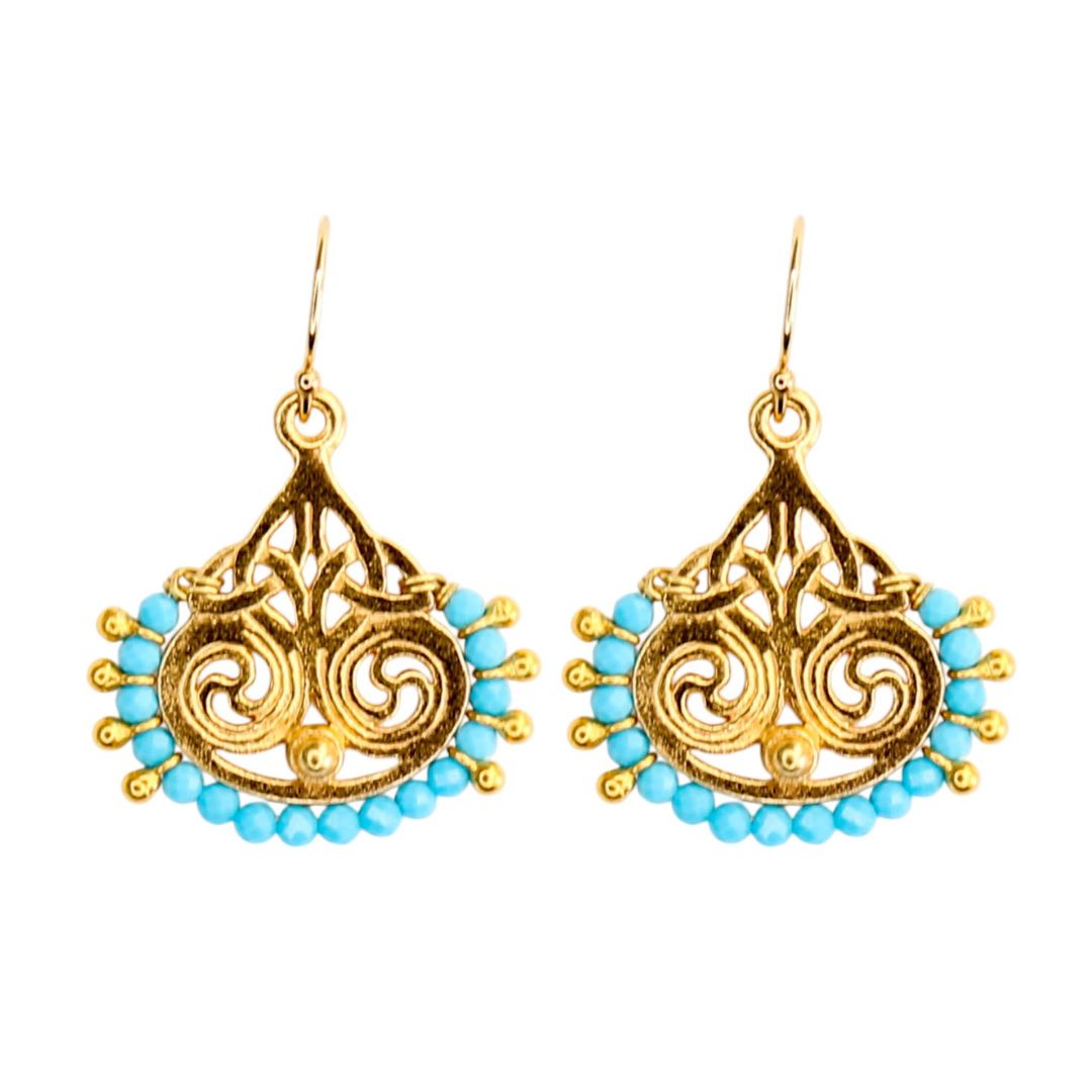 Deco Earrings in Turquoise
