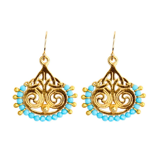 Deco Earrings in Turquoise