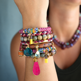 Tambourine Beaded Bracelet/Dinner Party Stack