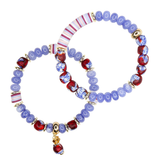 Echo Bracelet Set in Periwinkle