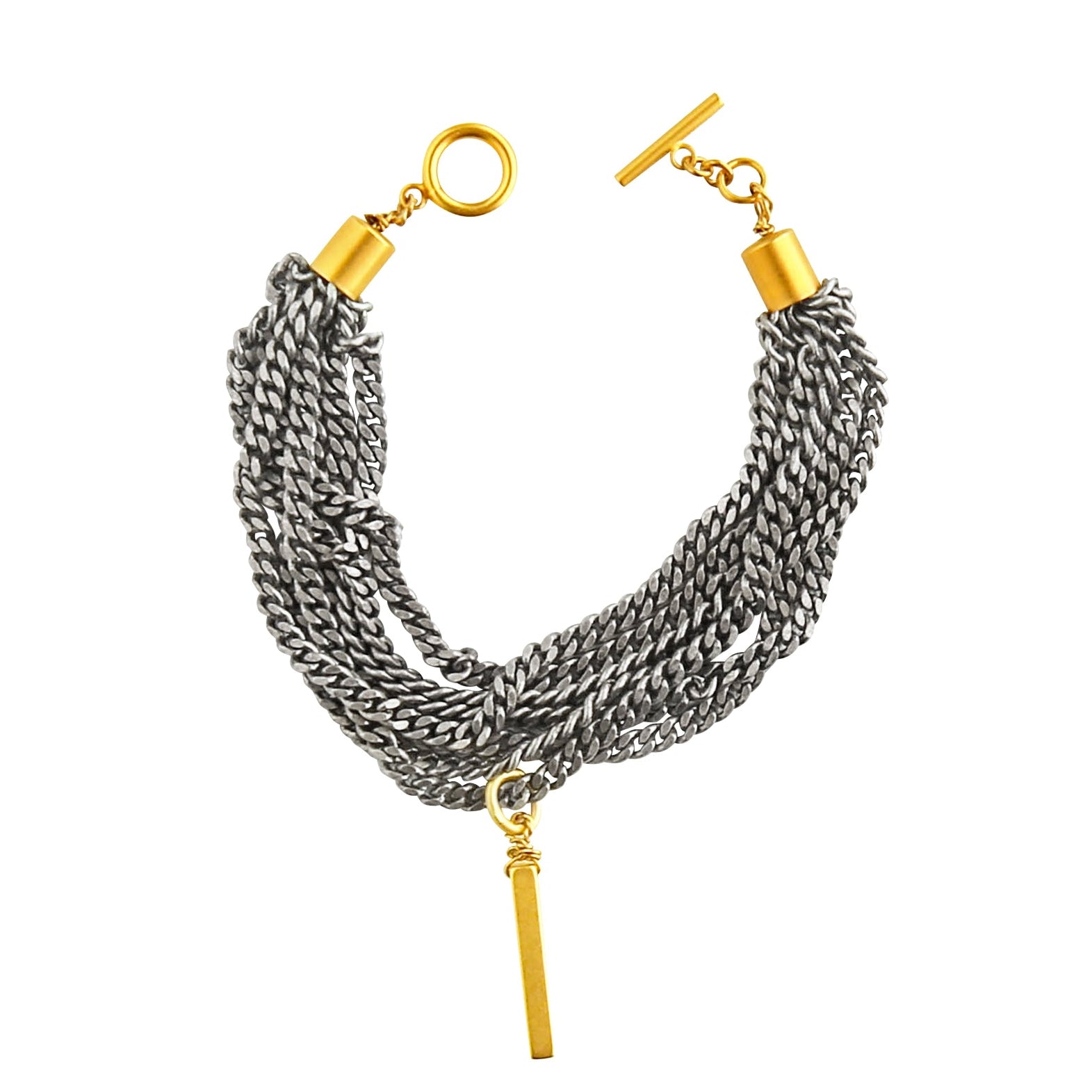 Fillmore Multi Strand Bracelet in Gold and Silver