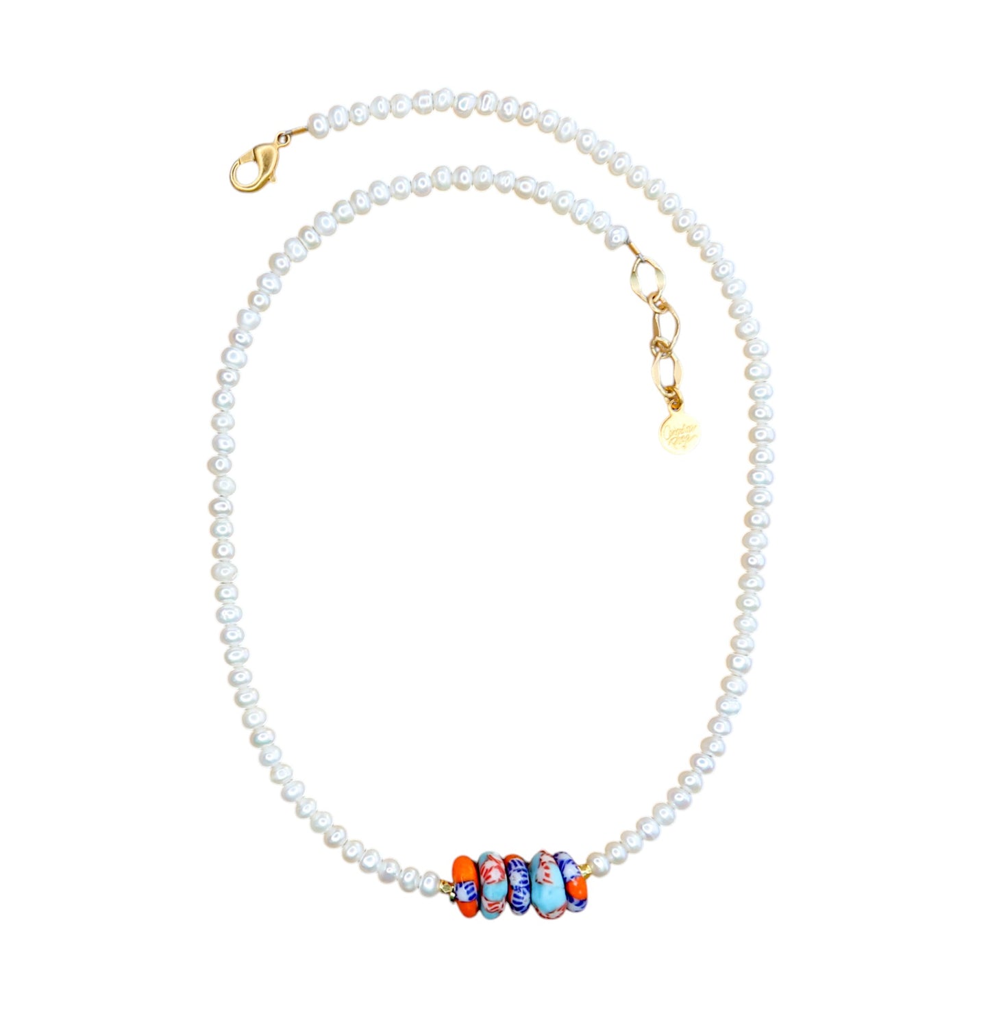 Flamenco Short Necklace in Pinks