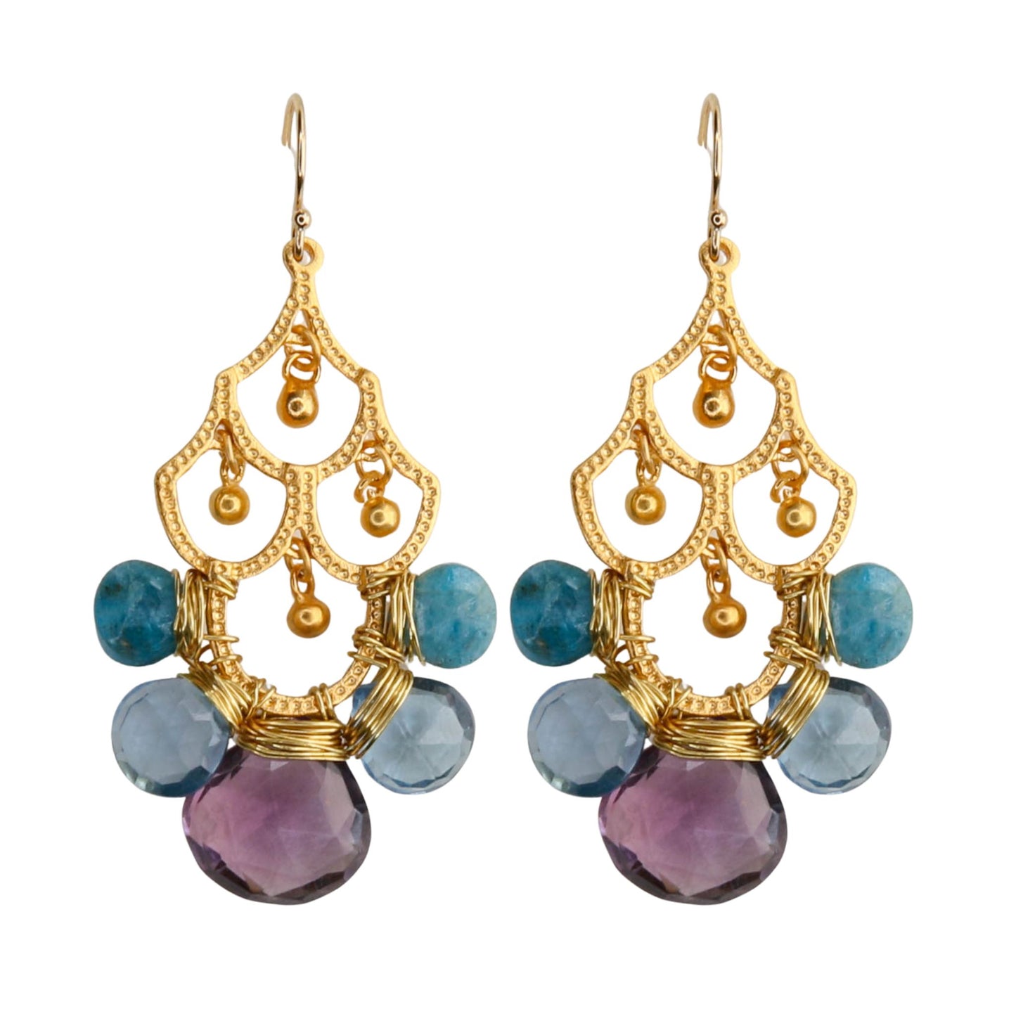 Frances Earrings in Lavender Multi