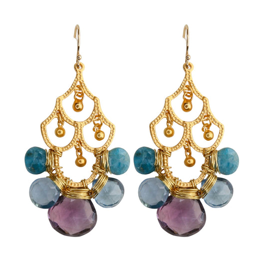 Frances Earrings in Lavender Multi