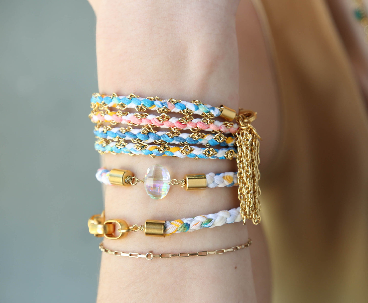 Glee Stretch Bracelet in Mint