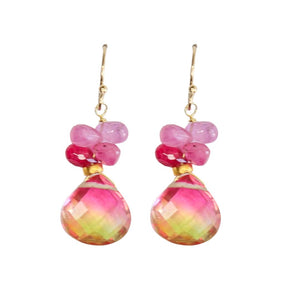 Glimmer Earrings in Pink Melon