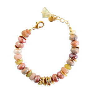 Juno Bracelet in Pink Opal