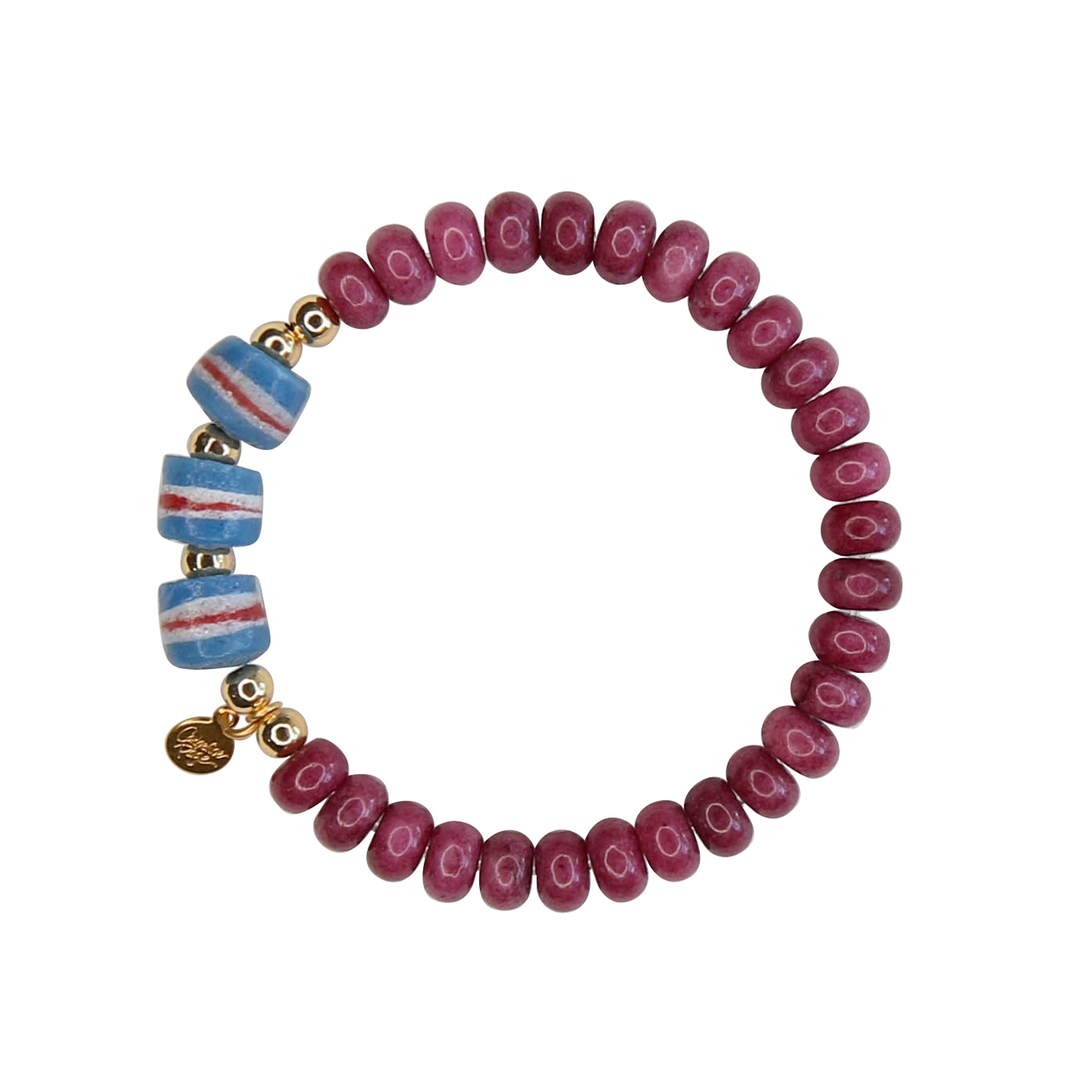 Kia Elastic Bracelet in Deep Berry