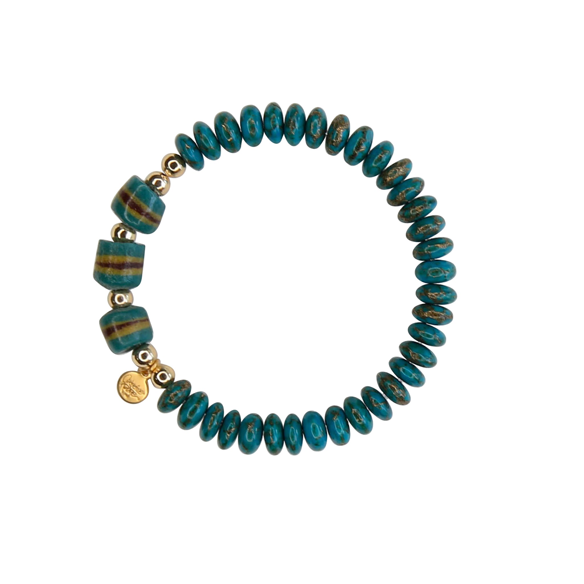 Kia Elastic Bracelet in Teal