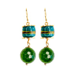 Nia Earrings in Greens