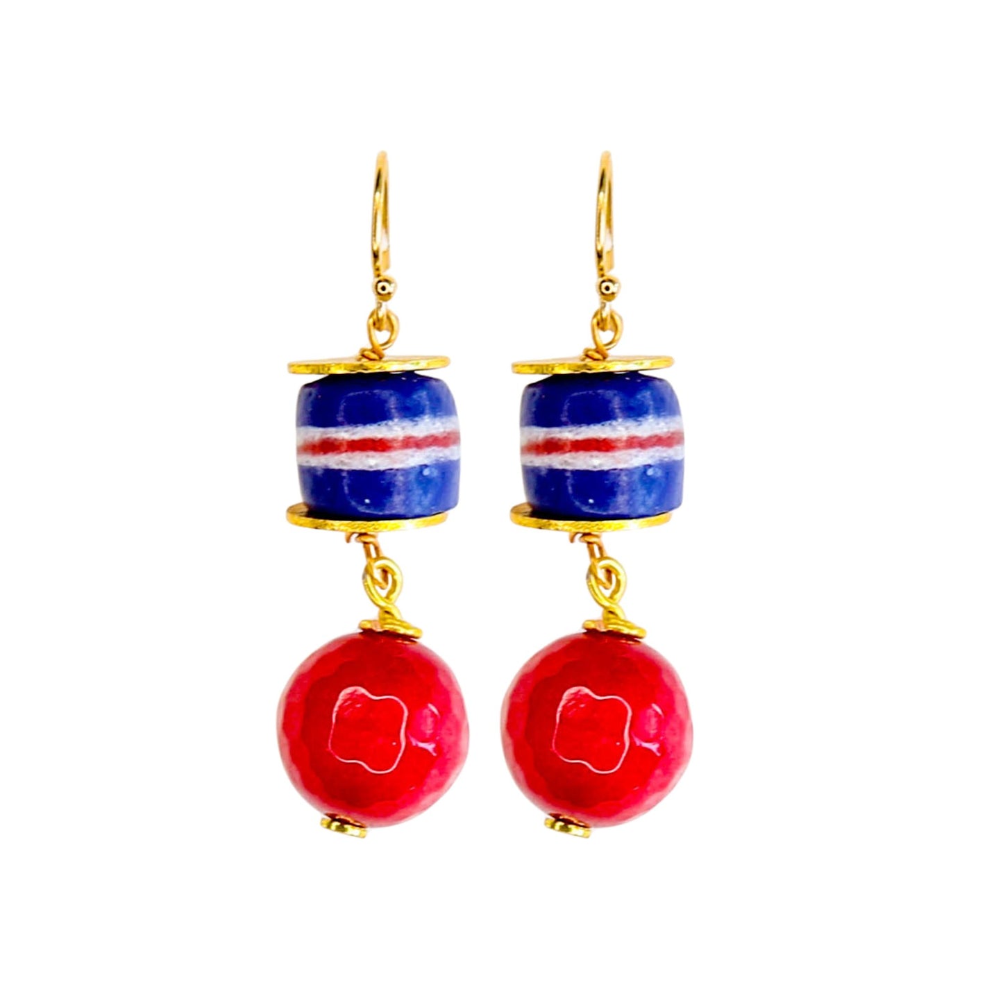 Nia Earrings in Cherry Red