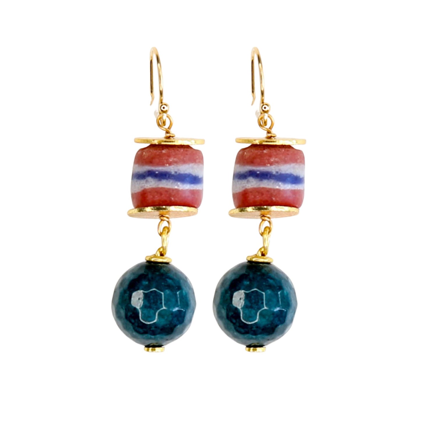 Nia Earrings in Dark Teal