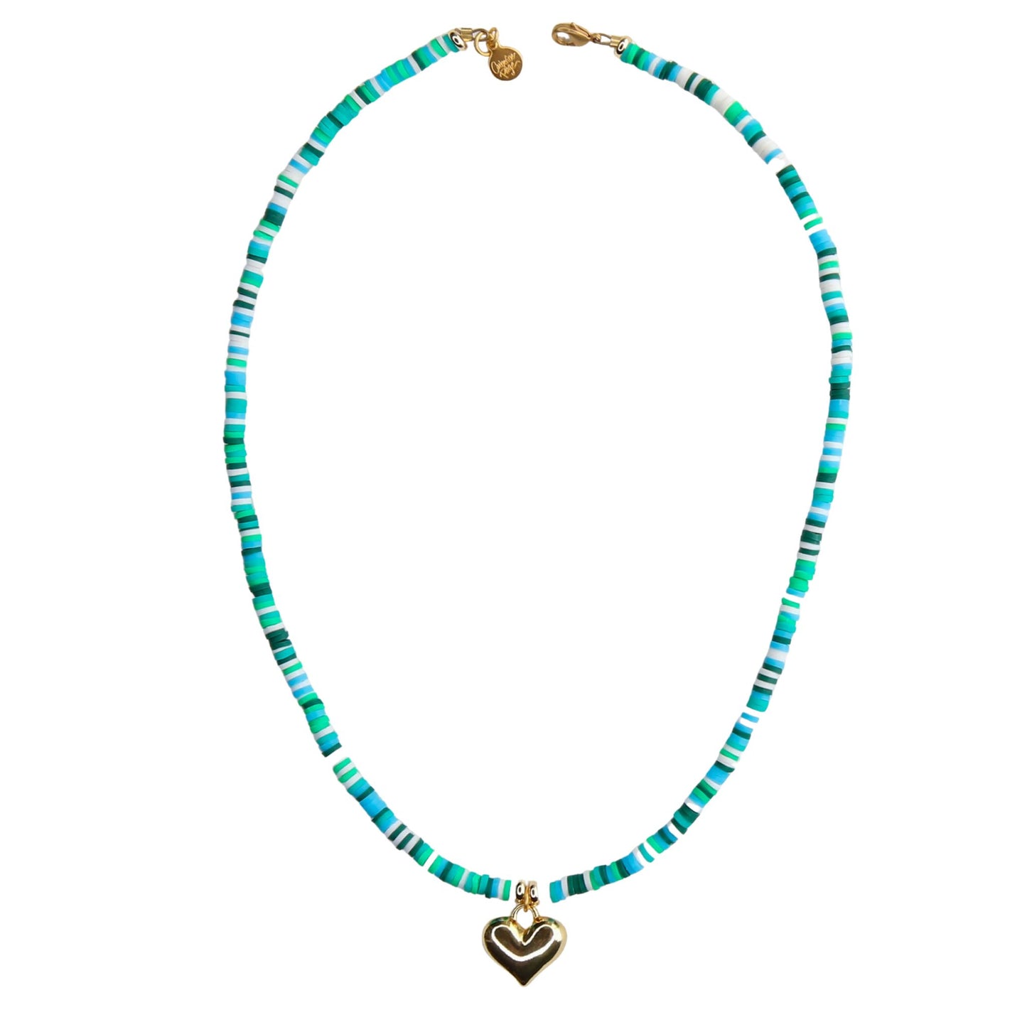 Kiwi Short Necklace in Greens