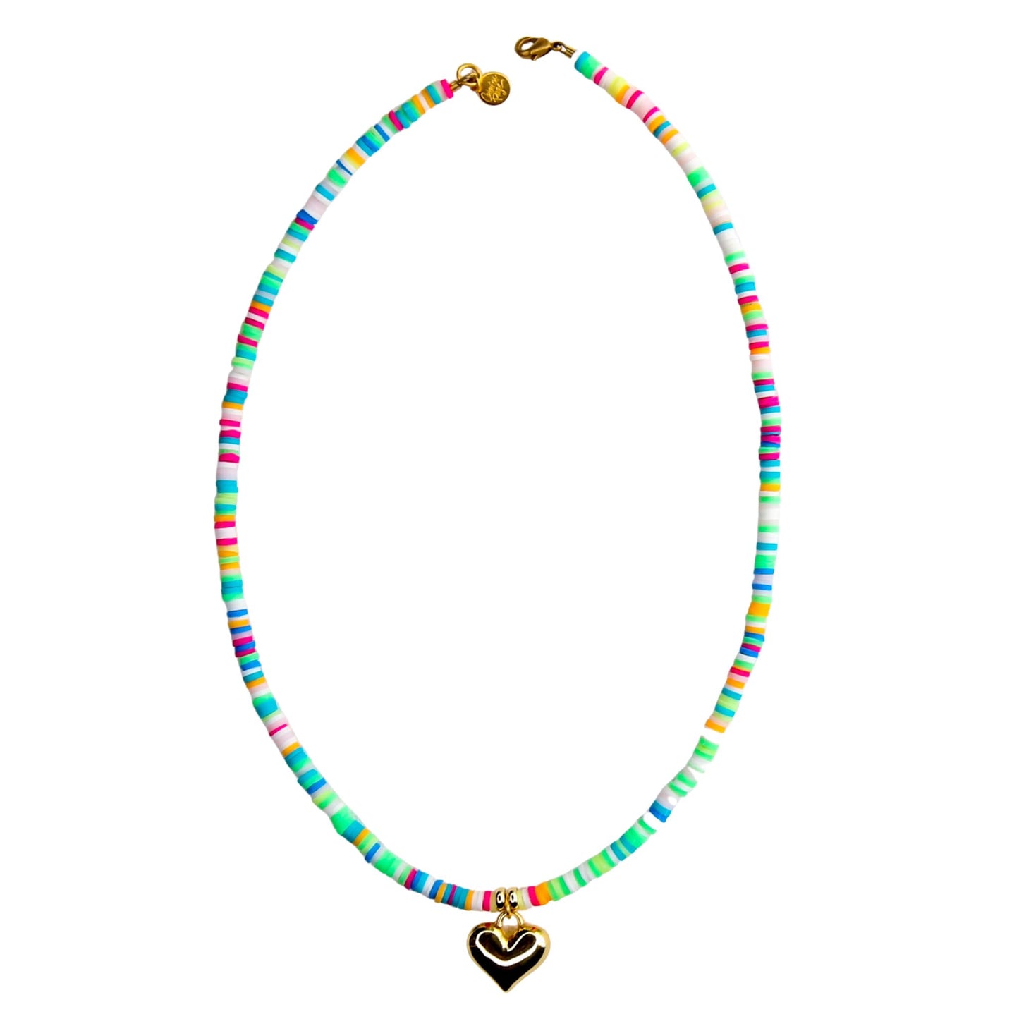 Kiwi Short Necklace in Lime Multi