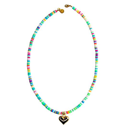 Kiwi Short Necklace in Lime Multi